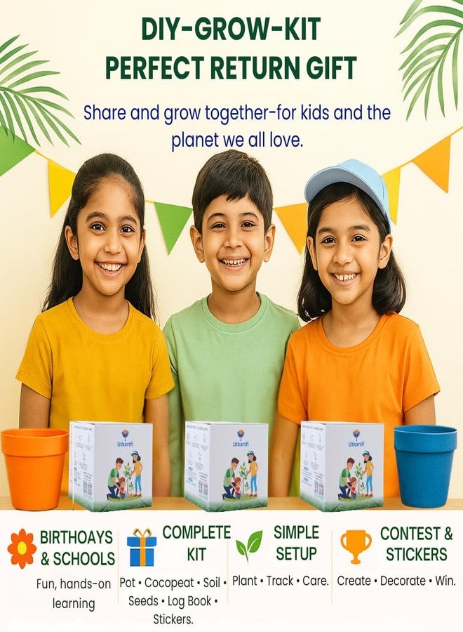 Utkarsh Seasonal Vegetable DIY Kit for Gifting | Best Return Gift For Kids Birthday Party | Eco-Friendly, Easy-to-Grow Kit for Home & Kitchen Gardening | Pack of 1 - Image 5